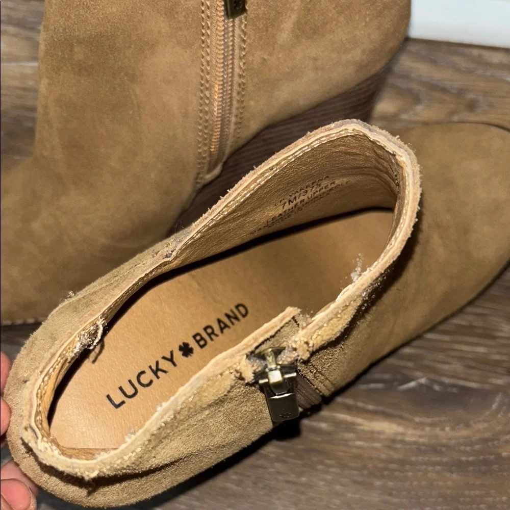 Lucky Brand Tan/camel Ankle Boots  7.5